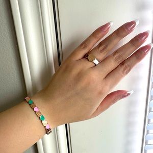 Stainless steel bracelet with ring